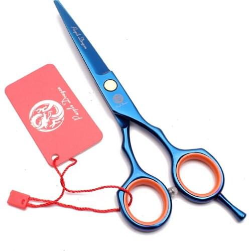 Y1214 5.5 inch Professional Hairdressing Barber Salon Shears Haircutting Scissors Blue Colorful