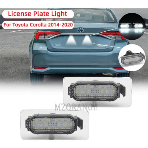 MZORANGE 1 Pair LED Car License Plate Light For Toyota Corolla 2014 2015 2016 2017 2018 2019 2020 Number Lamp