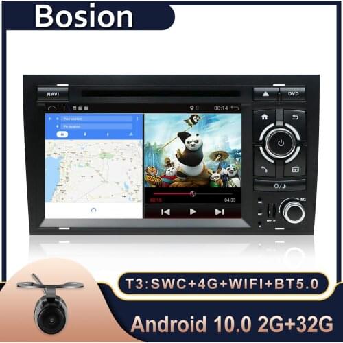 2din Quad Core 7 inch Android 10.0 Car DVD Player For Audi A4 GPS Navigation Stereo Headunit With Bluetooth Radio RDS Canbus Map