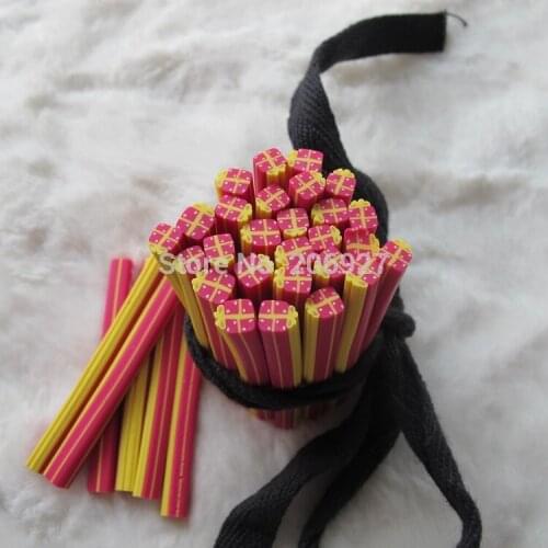 5pcs i-14 5mm Cute Christmas Cane Fancy Nail Art Polymer Clay Cane Nail Art Decoration