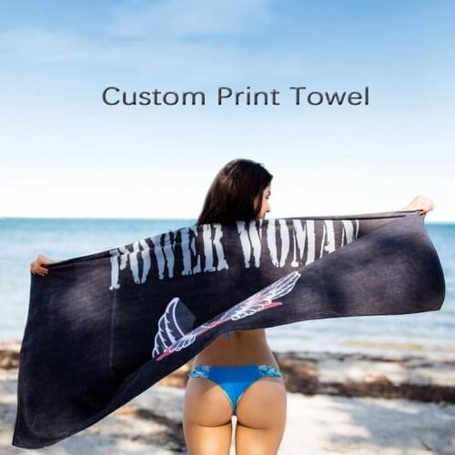 DIY Image Print Custom Bath Towels Personalized Customized Beach Towels Micro Fiber Washcloth Washrag Corporate Gift With Logo