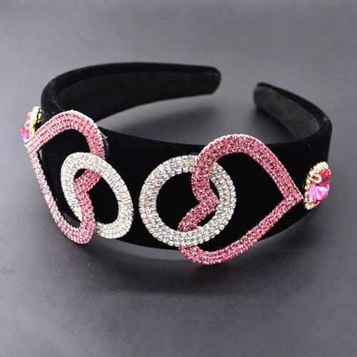 Baroque Big love Large Crystal Flower Crown Exquisite Charming Beauty Tiara Lush Wedding Hairstyle Bride Accessories