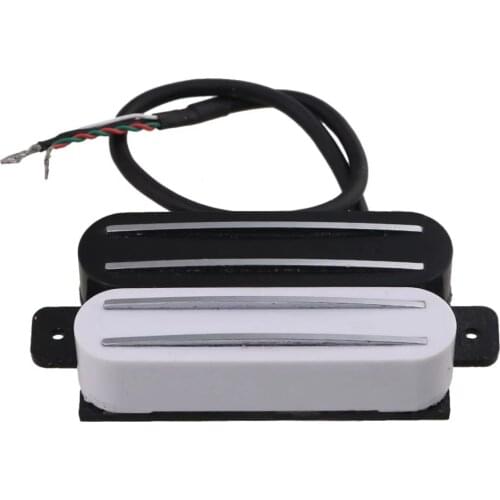 Black White Dual Rail Twin Pickup 18K Resistance for Electric Guitar