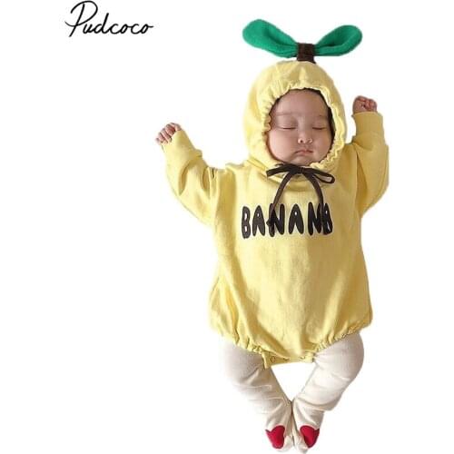 Pudcoco Cute 3D Hoodies Bodysuit for Newborns Kids Boy Girl Jumpsuit Sweatshirt Long Sleeve Jumper Autumn Clothes