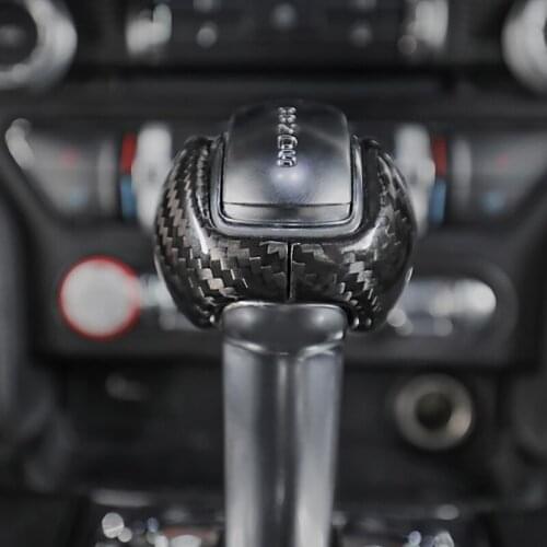For 2015-2020 Ford Mustang Interior Modification Accessories Car Carbon Fiber Gear Head Decorative Cover