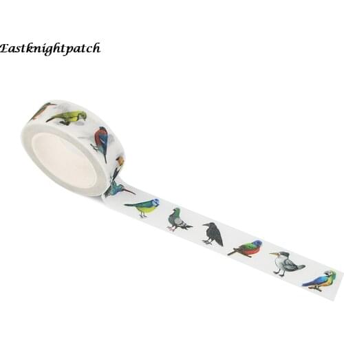E2317 Cartoon Bird Washi Tape DIY Scrapbooking Sticker Label Matte surface Masking tape School Office Supply
