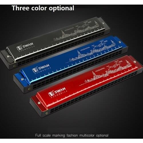 24 Holes Chrome plated Copper Board Tremolo Instrumentos Musicales Phosphor Bronze Standard scale Harmonica