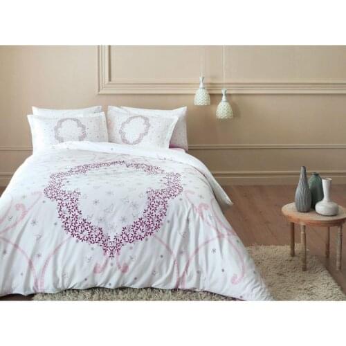 Crown Double Glow Satin Duvet cover set Molly Lilac