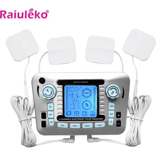 Tens Massager Ems Electrical Pads Muscle Stimulator Acupuncture Pulse Low Frequency Physiotherapy Machine Fat Burner Health Care