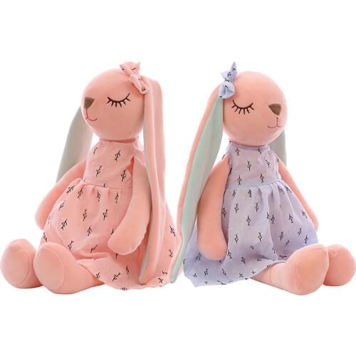 Cute Cartoon Long Ear Bunny Doll Baby Soft Plush Toy Child Bunny Sleeping Companion Stuffed Plush Mollusk Bunny Toy