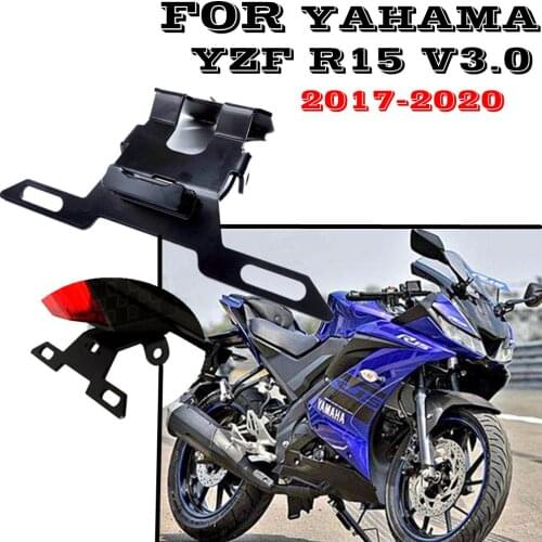 Motorcycle Rear License Registration Plate Tail Frame Holder Bracket Modified For YZF R15 V3 V3.0 2017 2017-2020 YZF-R15 V3.0