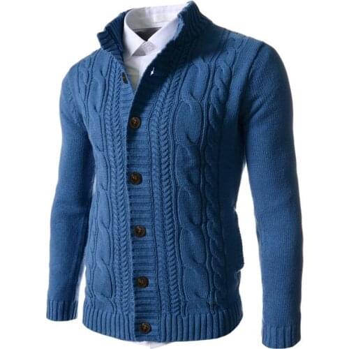 New Autumn Winter 2020 Men' s Outwear Fashion Middle Length Cardigan Men Kardigan