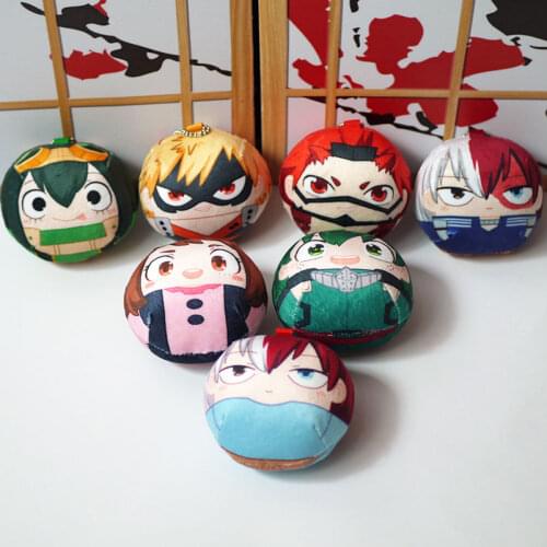 Anime My Hero Academia Plush Dolls Izuku Bakugou Todoroki Kirishima Tsuyu Cosplay Mini Bag Pendant Plush Toys Gift