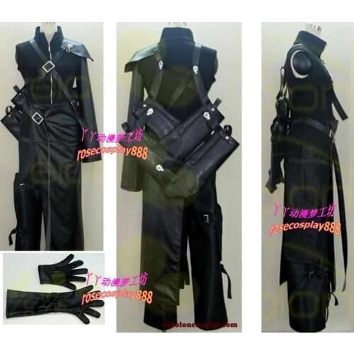 Final Fantasy VII Cloud Cotton Cosplay Costume final fantasy 7 cloud strife cosplay costume set with bag 11