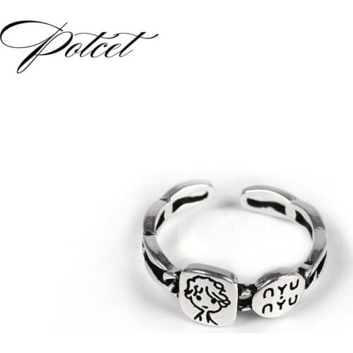 POTCET Rings Adjustable Vintage Simplicity Female Jewelry Geometric Trend