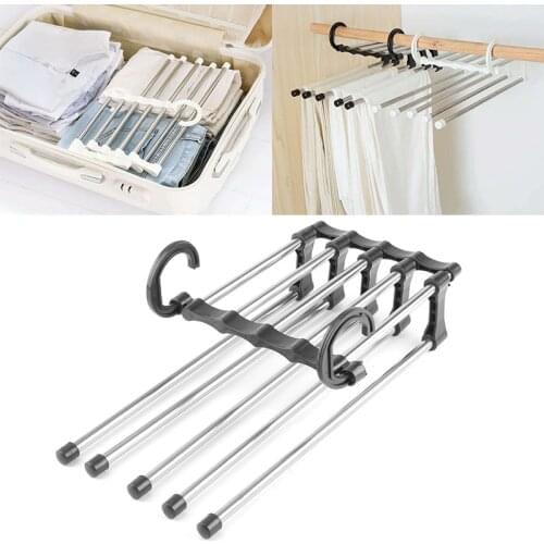 5 In1 Adjustable Closet Hook Tie Belt Scarf Organizer Trousers Pants Rack Hanger 2018 New