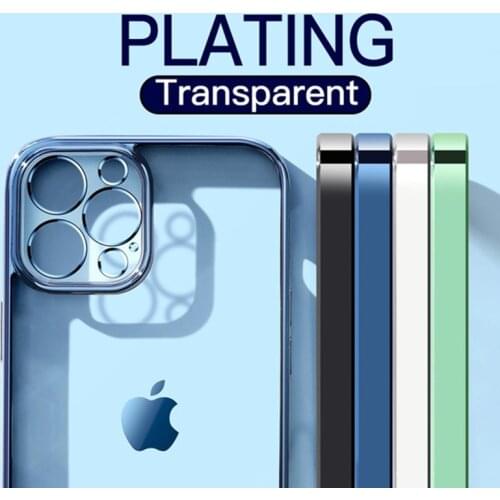 Luxury Classic Square Frame Plating Case For iPhone 12 11 Pro Max Mini iPhone X XS XR 78Plus SE2020,Luxury Plating Silicone Case