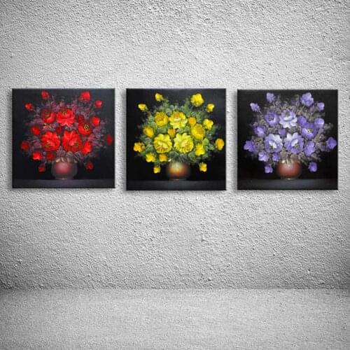Hand painted oil painting On Canvas Household adornment picture Hotel decoration Flower Canvas Classical Picture PH-004