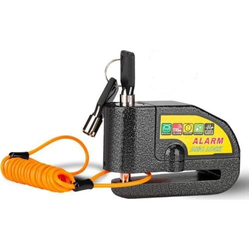 Motorcycle Dike Alarm Sound Lock Motorcycle Disc Brake Lock 110Db Loud Security Waterproof Bicycle Lock + Reminder Rope