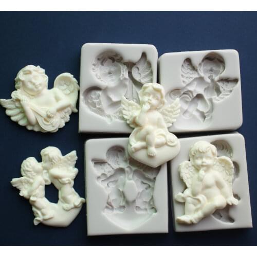 Angel Silicone Mold Fondant Mould Cake Decorating Tools Chocolate Gumpaste Molds, Sugarcraft, Kitchen Gadget