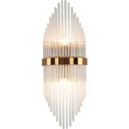 Modern Glass Living room Wall lamp Aisle light Restaurant Wall Sconce E14 LED Loft Wall Decoration Gold/Black Nordic Lighting