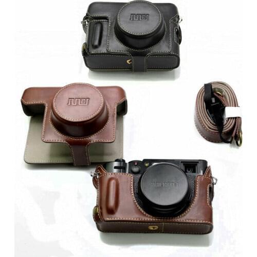 X100V Camera Video Bag PU Body Case Protection for Fujifilm X100V Vintage Leather Digital Camera Accessories
