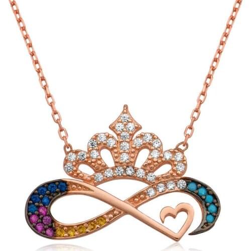 Tevuli 925 Sterling Silver Eternal Head Crown Necklace