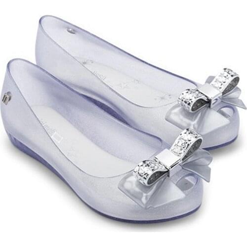 Mel Flex ULTRAGIRL Bowtie Jelly Youth Shoes 2021 Summer New Melflex Soft Comfort Kids Plus Shoe Sandles Girl Sandals Girls