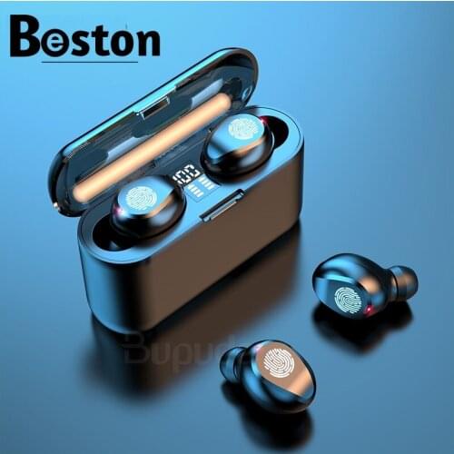 TWS Bluetooth Earphone With Mirecrophone Noise-Reduction Wireless Headphone Touch Control Earbuds Music Gaming Headset 9D Stereo