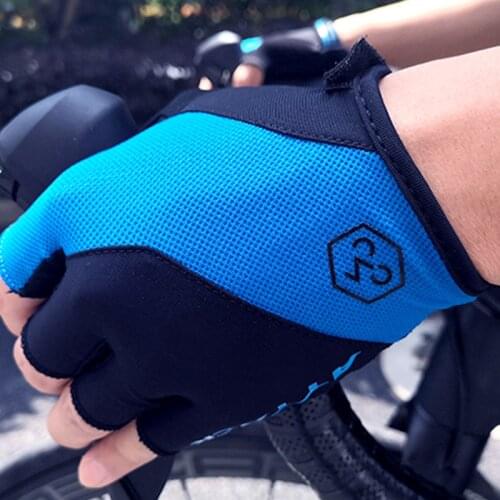 Cycling Gloves Sweat Absorption Silica Palm Bike Gloves Breathable Fabric Black Half Full Finger Motor Cycle Gloves for Men