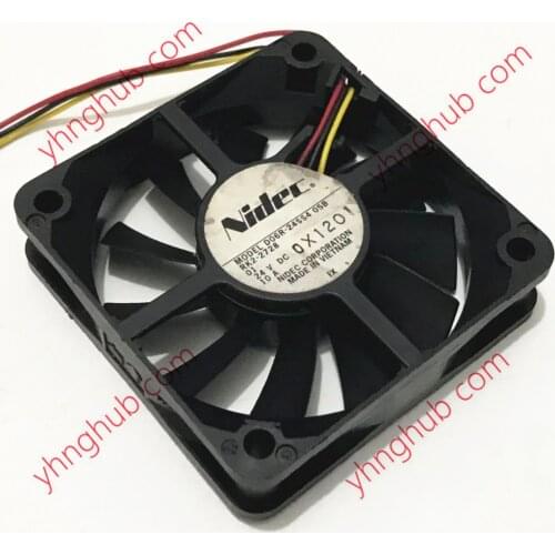 Nidec D06R-24SS4 05B DC 24V 0.10A 60x60x15mm Server Cooling Fan