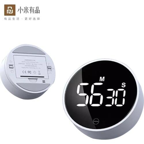Xiaomi Miiiw Rotating Timer Brightness Adjustable Magnetic LED Digital Display Simple Kitchen Cooking Alarm Clock Multi Scene