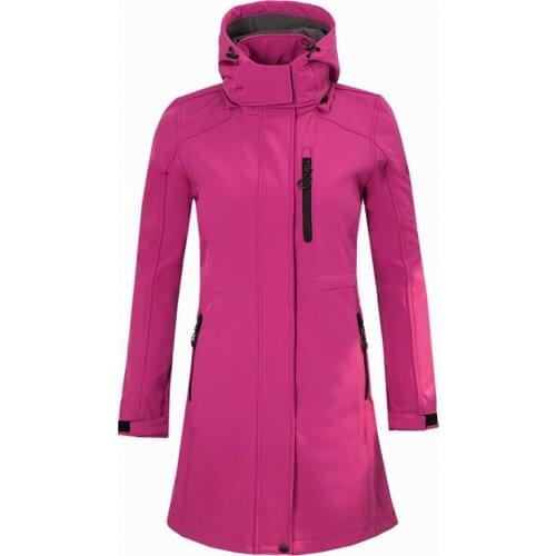 Womens Softshell Fleece Long Jacket fleece jacket Outdoor Windbreaker Hiking Camping Trekking Climbing Female Brand Coats