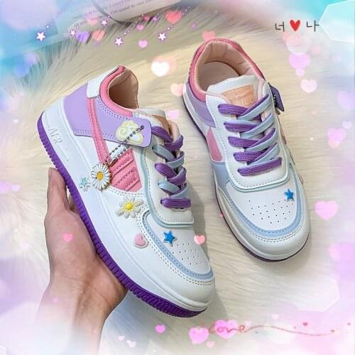 Sneakers Women Air Force Macaron Woman Colorful Tennis Skateboarding Women Sports Shoes Genuine Leather Flat Shoes For Girls