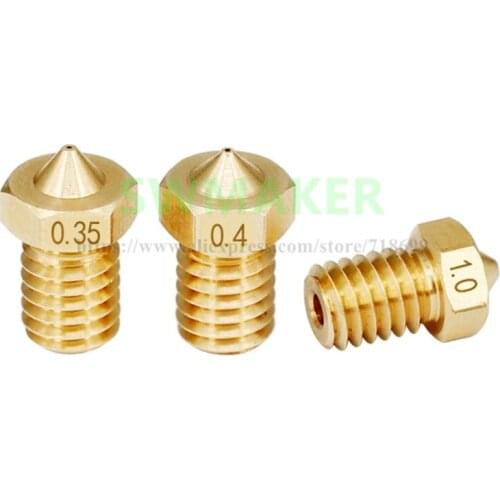 1.75mm 3.0mm Filament E3D V6 Nozzle M6 Threaded Nozzle