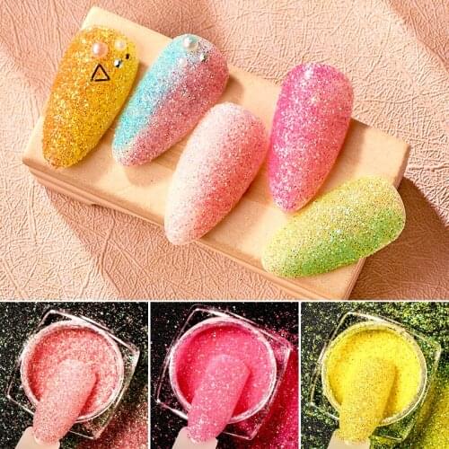 1g/Box Holo Nail Glitter Powder Gradient for UV Gel Polish Nails Decorations Sugar Glitter Dipping Nail Art