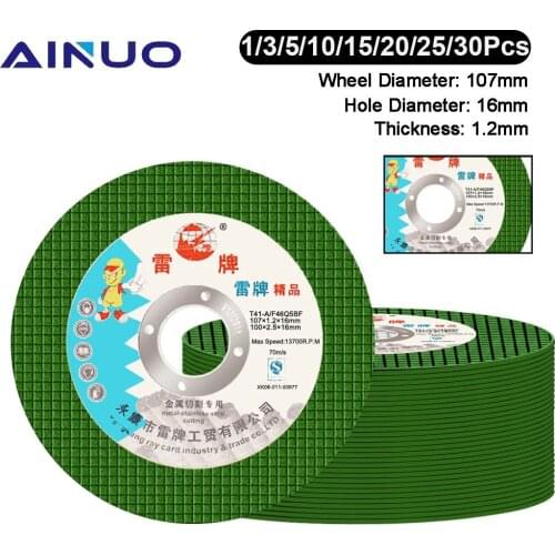 1Pcs-30Pcs Cutting Discs Resin Abrasive Grinding Wheel Milling Cutter Metal Angle Grinder Tool 107x1.2x16mm