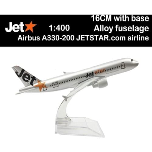 16CM 1:400 Airbus A330-200 JETSTAR.com Airline with Base Alloy Aircraft Plane Airliner Display Model Collection Adult Souvenirs