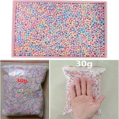 200g/30g Macarons Light Colours Pastel Foam Beads Colorful Polystyrene Foam Balls Styrofoam Filler Foam Mini Beads Balls Crafts
