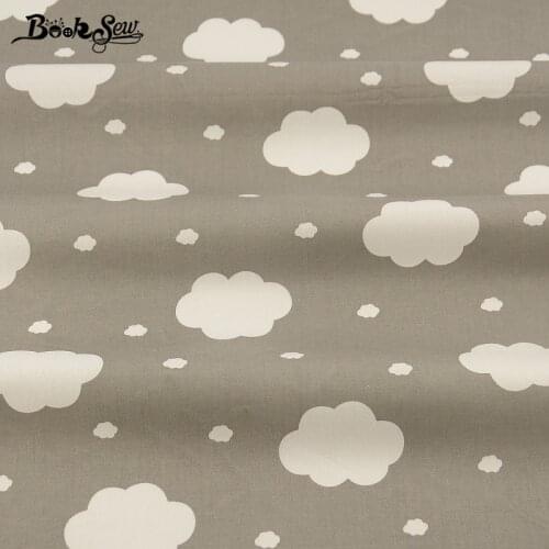 2017 Home Textile Gray Color Cloud Designs Fabric Patchwork Bedding Clothing Baby Quilting Tecido 100% Cotton Twill Fat Quarter