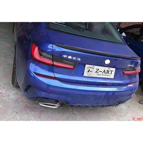 2019 Z-ART for G20 carbon fiber rear spoiler carbon fiber rear boot spoiler for 3 series carbon fiber ducktail