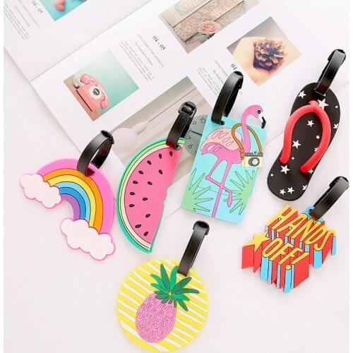 Travel Accessories Creative Fruit juice Luggage Tag Silica Gel Suitcase ID Addres Holder Baggage Boarding Tags Portable Labelder