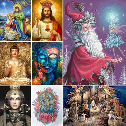 40x50x60 diamond painting 5D Full Square embroidery mosaic Cross Stitch Santa Claus Jesus DIY Wall Sticker home Decoration gift