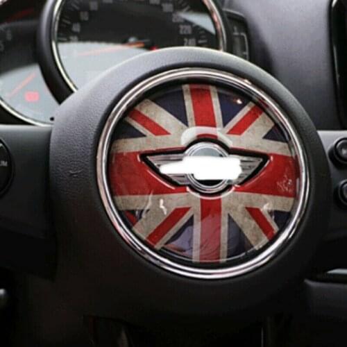 Union Jack UK Car Steering Wheel Cover Stickers Fit Cooper S F54 F55 F56 F60
