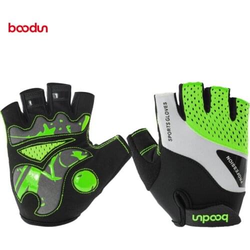 Boodun Summer Cycling Gloves Half Finger MTB Road Bike Racing Gloves Mesh Upper Breathable Bicycle Gloves Guantes Ciclismo