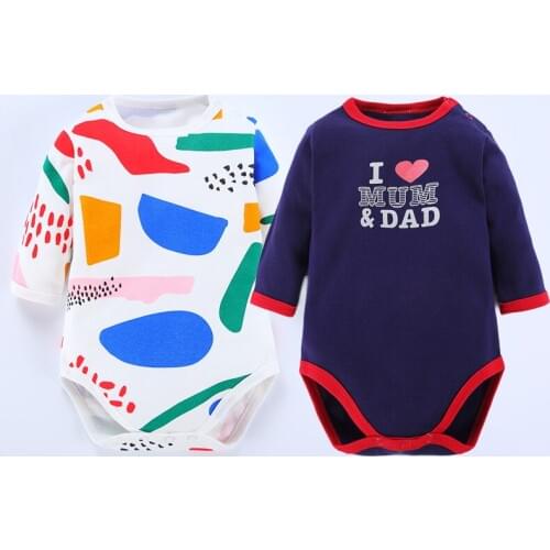 Baby newborn One-piece garment 0-4Year girl boy bodysuit Unisex long sleeve onesies pyjamas combed 100%cotton sleepwear clothes