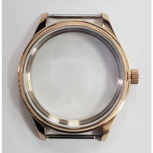 Watch sapphire case glass Real 316L stainless steel PVD rose gold manual winding movement 316L stainless steel bomax marina 44mm