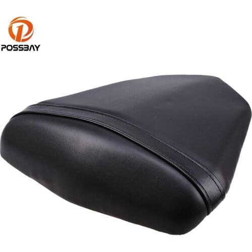 POSSBAY For Yamaha YZF R6 2006 2007 Motorcycle Motocross Rear Seat Cover Scooter Saddle Black Leather With ABS Plastic