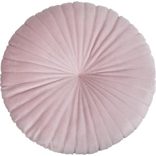 Pink Nordic Style Pumpkin Shape Cushion Decorative Seat Pillow Creative Round Velvet Throw Pillow Cushion