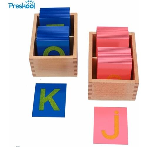 Baby Toy Montessori Lower and Capital Case Sandpaper Letters Early Preschool Brinquedos Juguetes